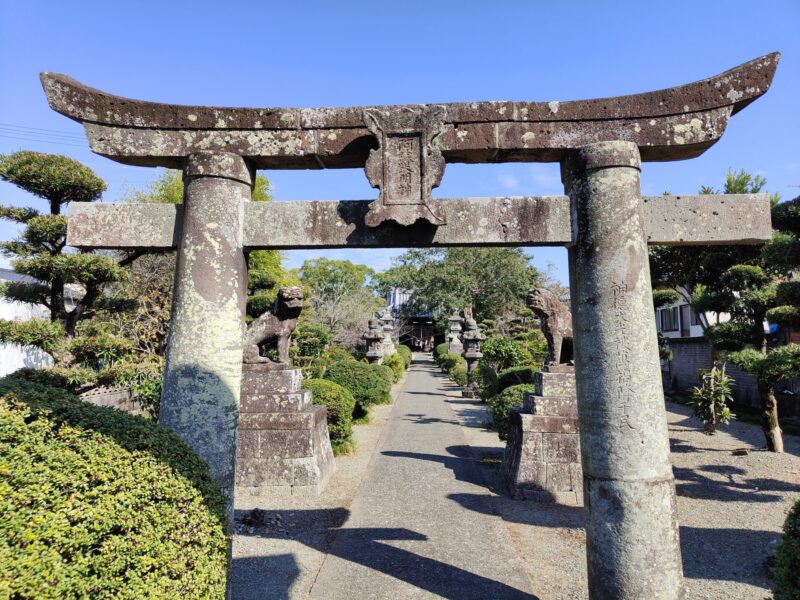 筑後乃国阿蘇神社鳥居古い