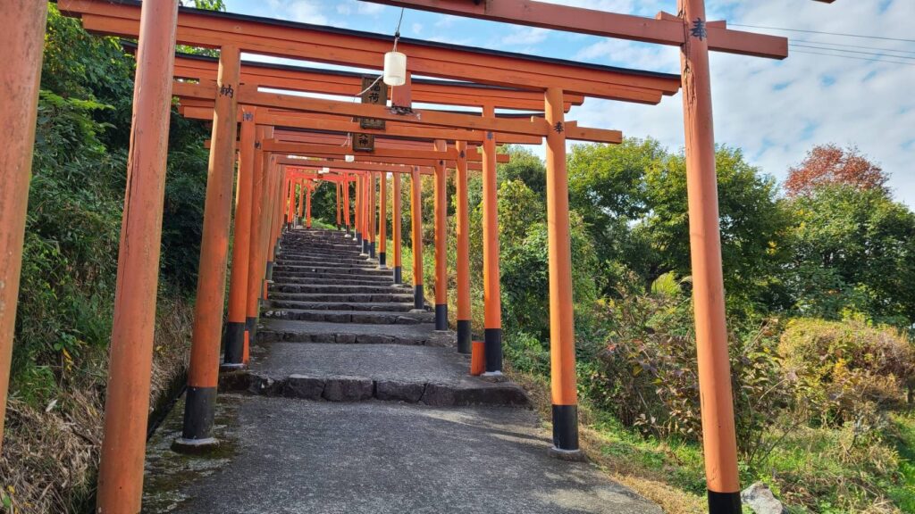 稲荷神社立ち並ぶ鳥居赤